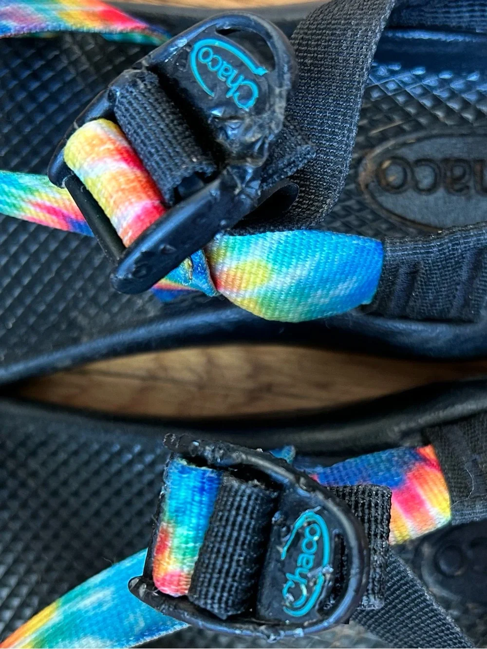 Chaco Kids Z1 Sandals - Rainbow Tie-Dye Straps - Size 2